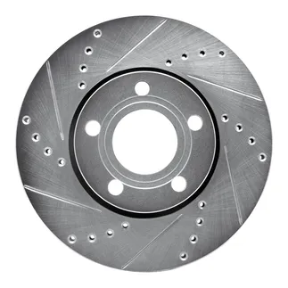 R1 Concepts EDZ-73008L Brake Rotor Drilled and Slotted Silver
